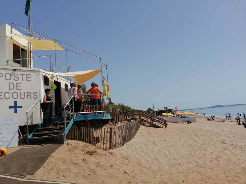 Portiragnes - Sécurité : visite des postes de secours de Portiragnes plage.