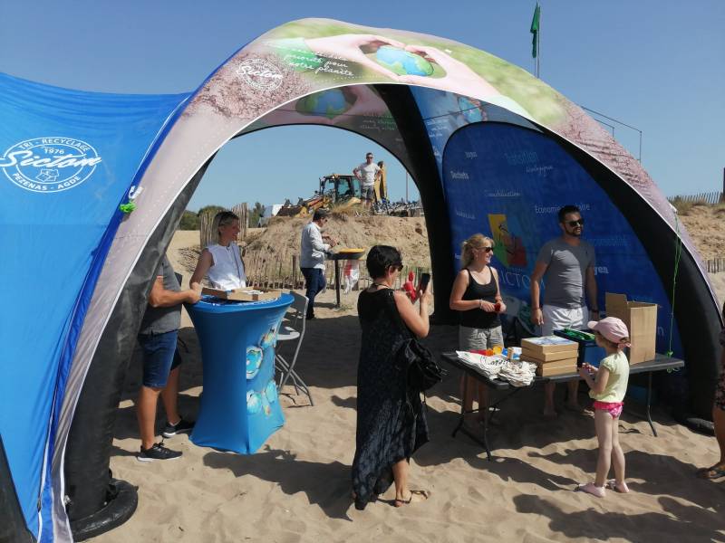 Portiragnes - Les animateurs du Sictom Pézenas-Agde étaient sur la plage du bosquet de Portiragnes !