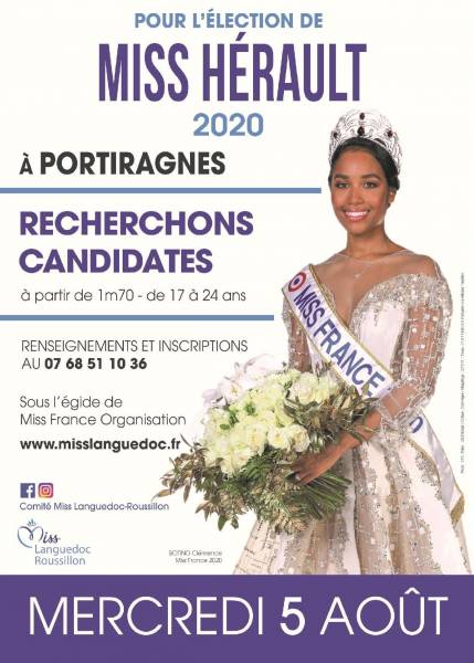 Portiragnes - La Ville de Portiragnes organise l'élection de Miss Hérault 2020 !