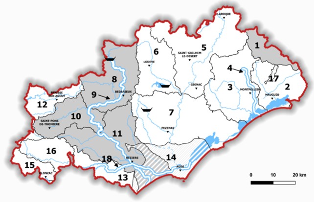 Hérault - Eau - Placement en vigilance des affluents de l'Orb (Mare, Graveson, Jaur, Vernazobres…) et du Virdoule.