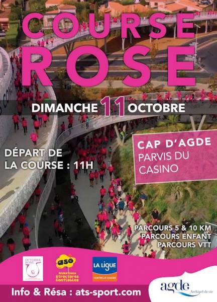 Cap d'Agde - Annulée - Ligue contre le Cancer : La course rose c'est le 11 octobre 2020 !