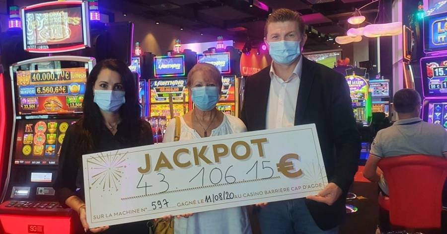 Cap d'Agde - Un Méga Jackpot de 43 106,15 euros au Casino Barrière du Cap d'Agde
