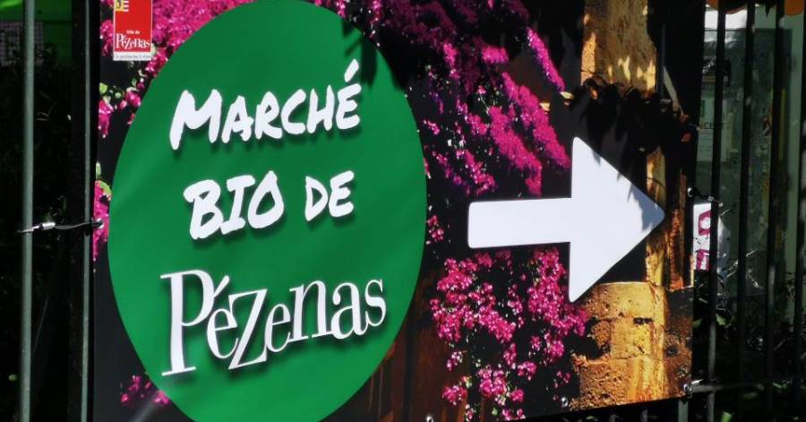 Pézenas - La Ville de Pézenas améliore la signalétique du Marché Bio