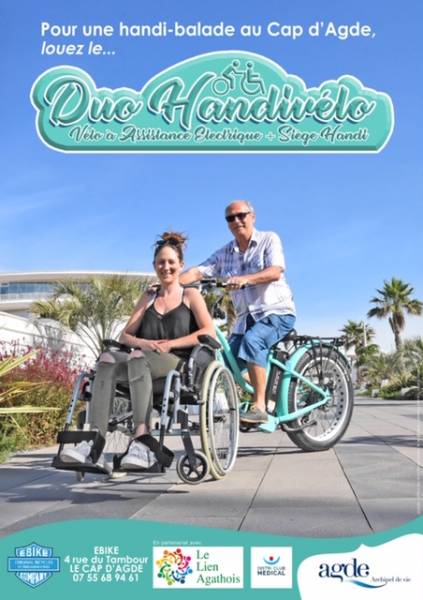 Cap d'Agde - Des balades pour les personnes en fauteuil roulant avec le « Duo Handivélo »