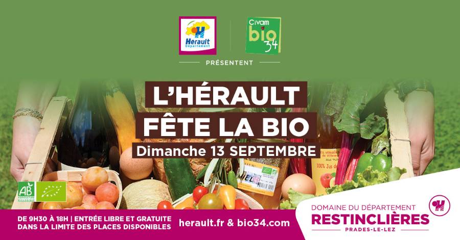 Hérault - Annulée - L'Hérault Fête la BIO est un rendez-vous festif et gourmand : le 13 septembre 2020 !
