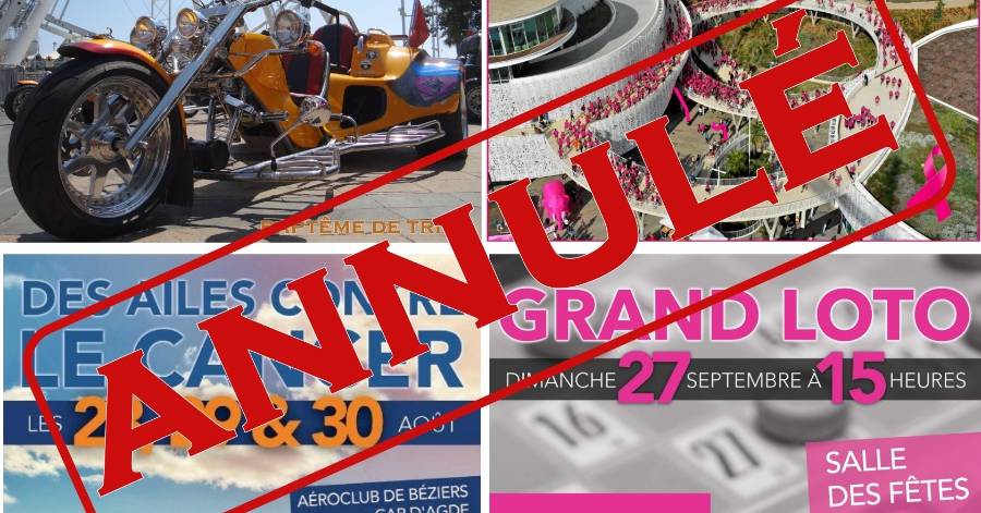 Agde - La délégation de la Ligue Contre Le Cancer d'Agde, annonce des annulations !