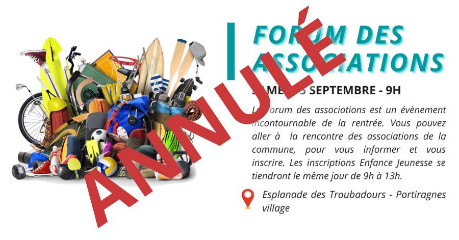 Portiragnes - La marche à suivre suite à l'annulation du forum des associations !