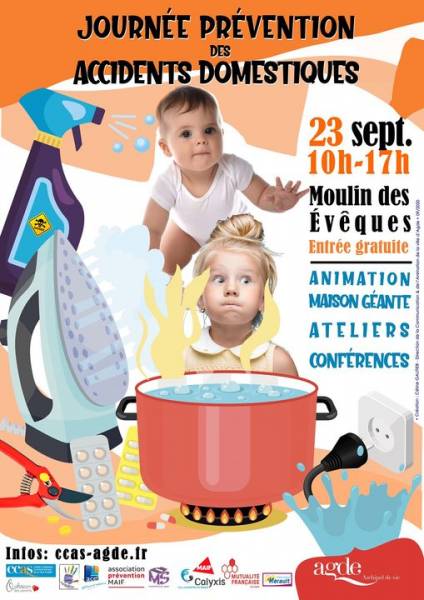 Agde - Journée de Prévention des Accidents Domestiques le mercredi 23 septembre à Agde au Moulin des évêques!