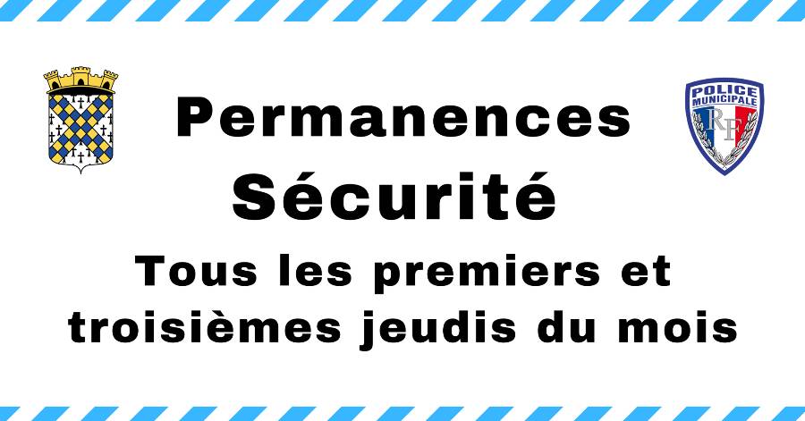 Portiragnes - Permanences Sécurité : les premiers et troisièmes jeudis de chaque mois
