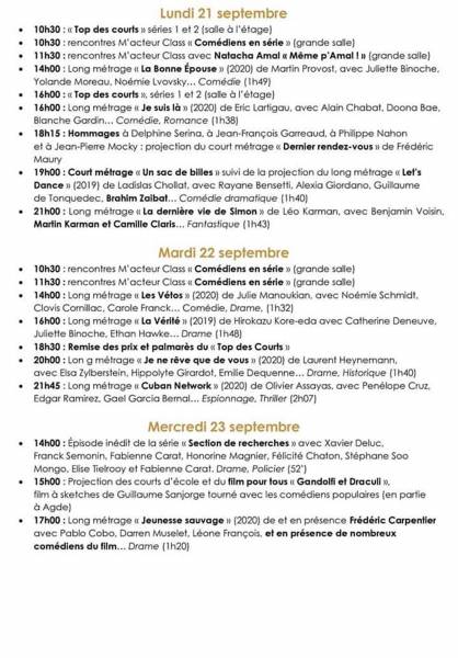 Cap d'Agde - Les Hérault du Cinéma et de la Télé : le programme !