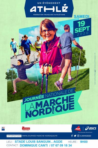 Athlétisme Agde - Le 19 septembre : découverte de la marche nordique avec l'ACPA !