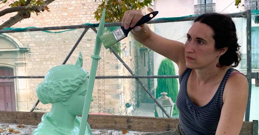 Nizas - Restauration de la fontaine de la République