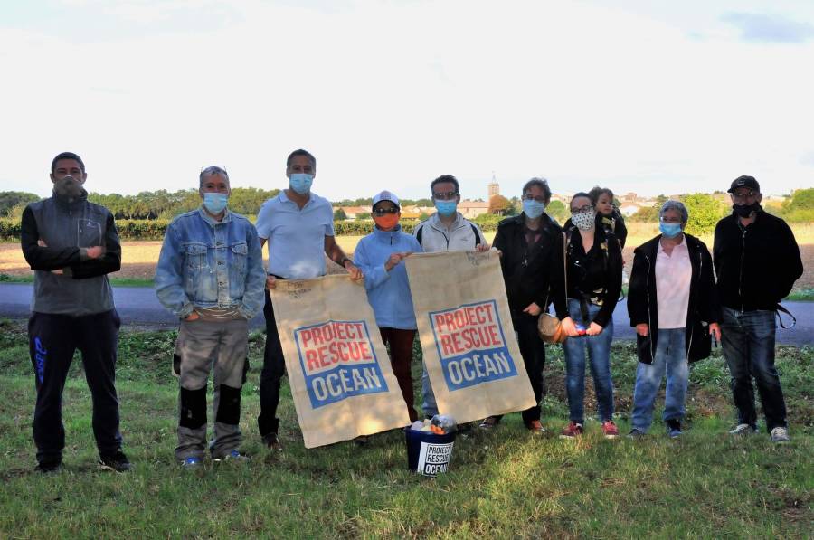 Bessan - Peu de participants mais une grande énergie pour collecter les déchets avec Team Pro Bessan