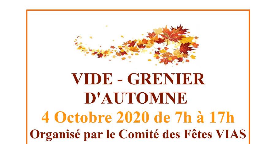 Vias - Vide-greniers d'Automne c'est le 4 octobre 2020