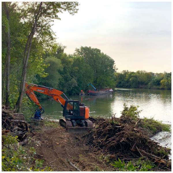 Bessan - L'agglo a entrepris d'impressionnants travaux d'entretien du fleuve Hérault à Bessan