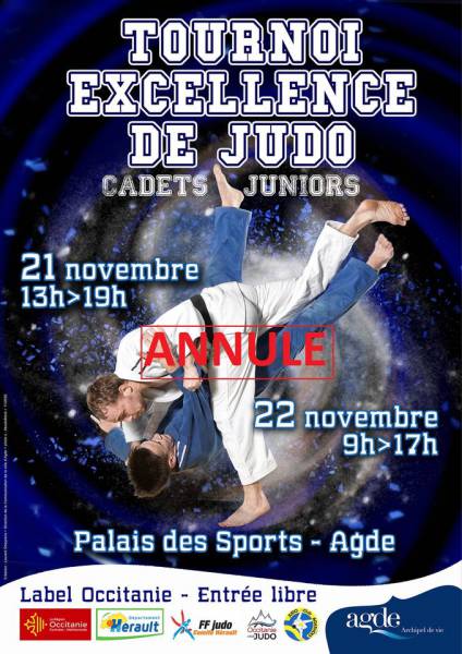 Arts martiaux Agde - Judo - En raison de la crise sanitaire, le tournoi d'Agde est annulé.