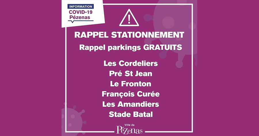 Pézenas - Informations liées au stationnement !
