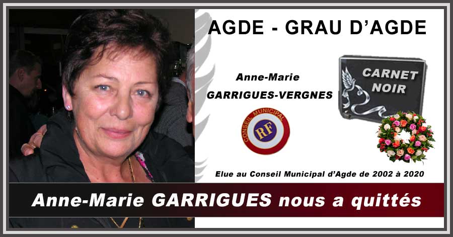 Agde - Anne-Marie GARRIGUES VERGNES s'en est allée...