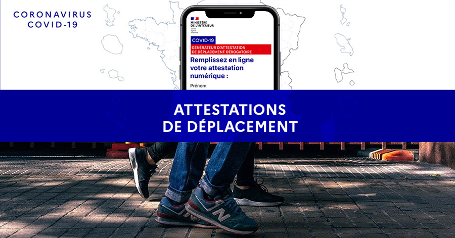 France - Covid19 - La nouvelle attestation de déplacement est en ligne