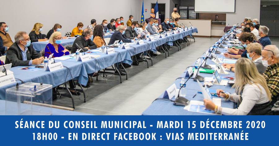 Vias - La prochaine réunion du Conseil Municipal se tiendra le mardi 15 décembre 2020