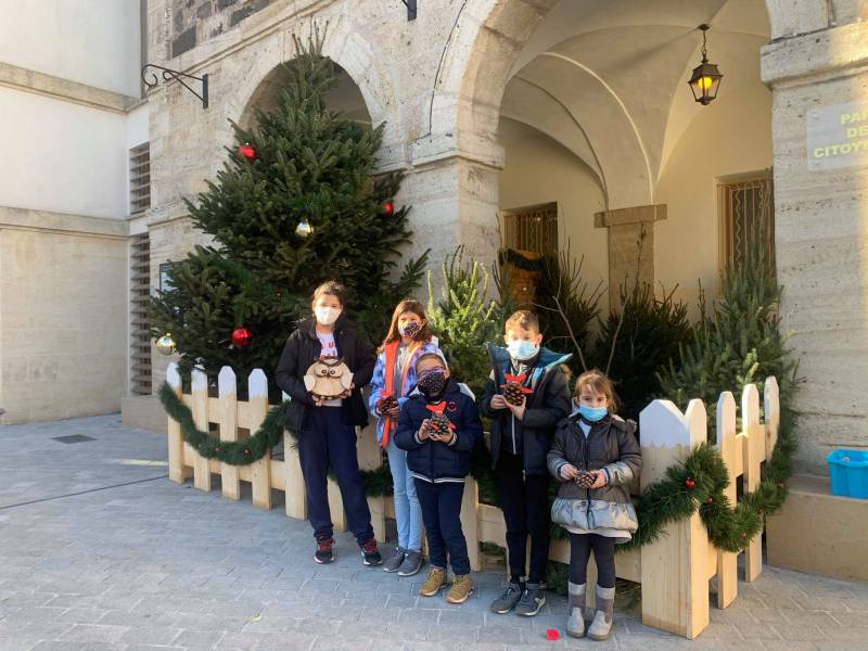 Bessan - Les fêtes de Noël joliment marquées par une petite forêt de sapins en centre-ville