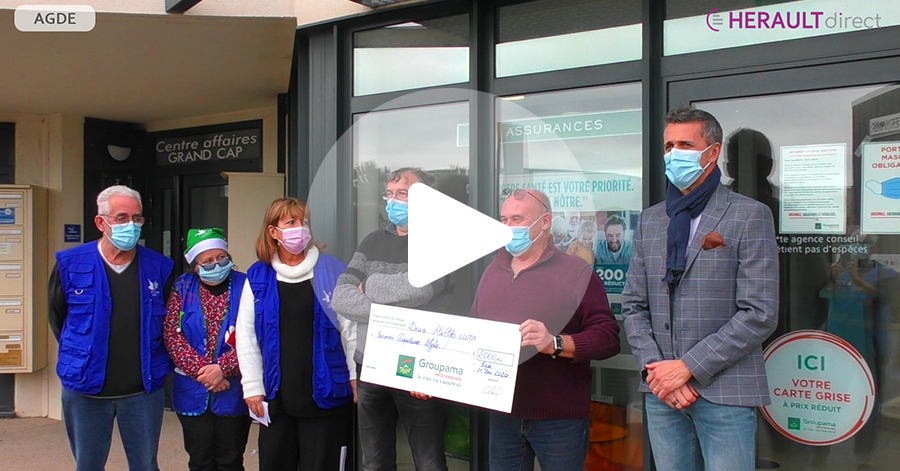 Agde - Groupama remet un chèque de 2000€ au secours populaire d'Agde !