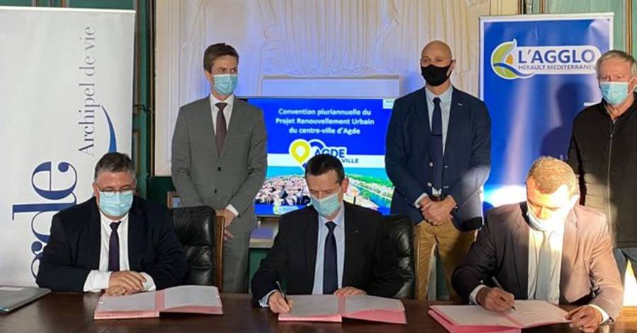 Agde - Signature de la convention pluriannuelle du projet de renouvellement du centre-ville.