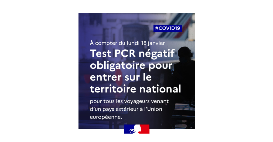 France - Les voyageurs venant d'un pays tiers à l'UE devront présenter un test PCR négatif