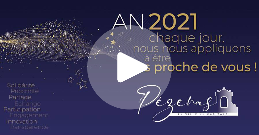 Pézenas - La vidéo des Vœux du Maire Armand Rivière à la population.