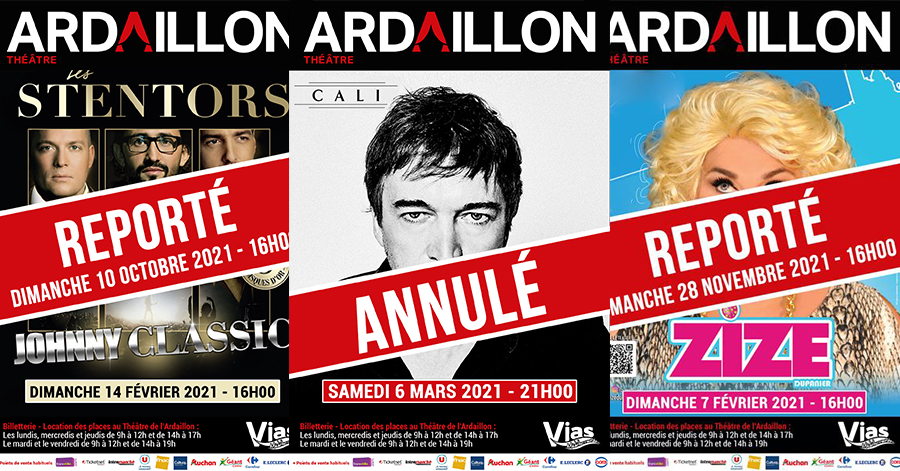 Vias - Théâtre de l'Ardaillon - Infos reports et annulation de spectacles.