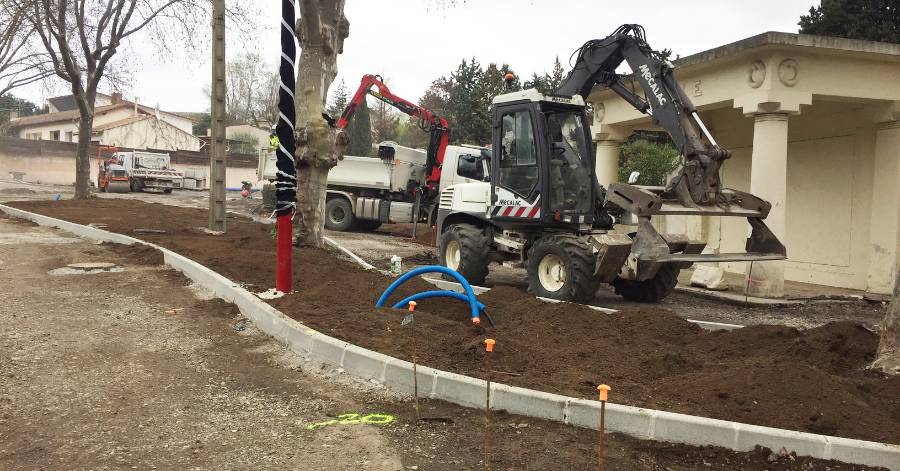 Saint-Thibéry - Travaux de l'entrée de ville : ça avance !