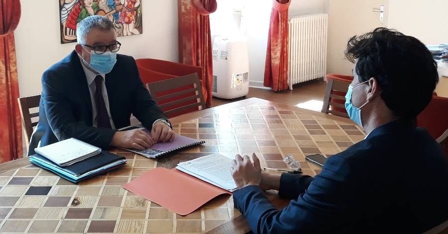 Pézenas - Pierre Castoldi, Sous-préfet de Béziers, en visite à Pézenas