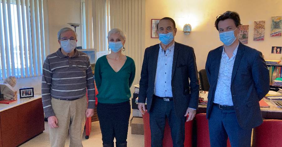 Pézenas - Armand Rivière rencontre Kléber Mesquida, Président du Conseil départemental de l'Hérault