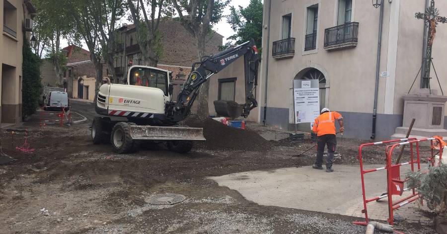 Saint-Thibéry - Le point sur les travaux de l'avenue d'Agde.