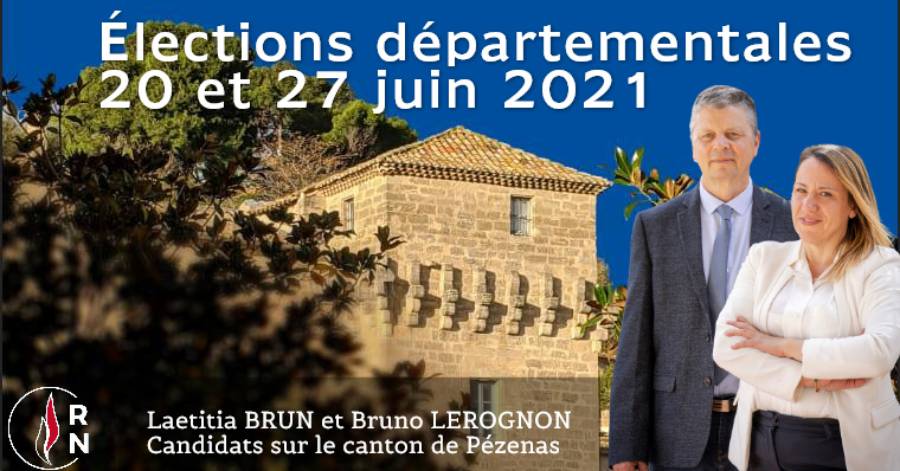 Pézenas - Laetitia BRUN et Bruno LEROGNON candidats sur le canton de Pézenas