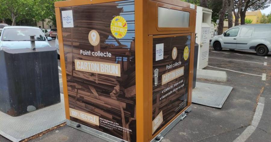 Marseillan - Installation de conteneurs à carton : Objectif Marseillan Zéro Déchet