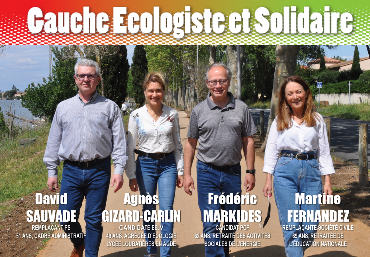 Agde - Elections départementales : la suite du programme de la Gauche Ecologiste et Solidaire !