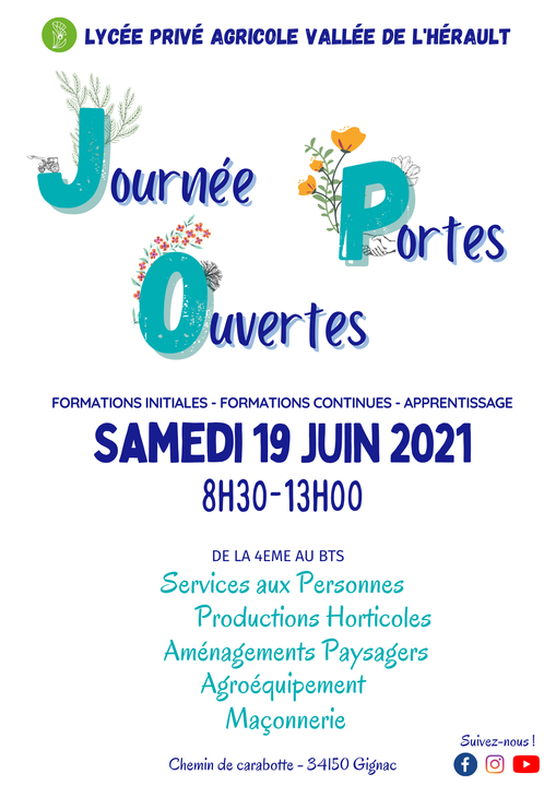 Montagnac - Journée Portes Ouverte au Lycée Privé Agricole Vallée de l'Hérault