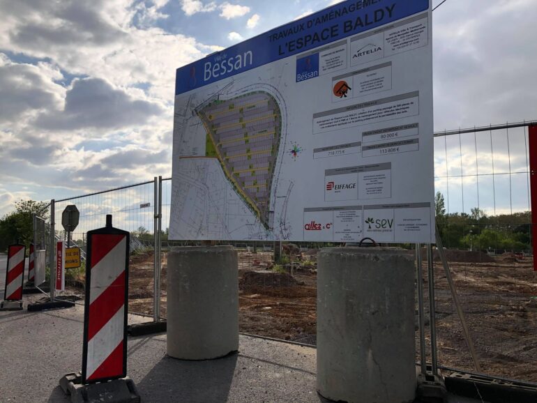 Bessan - Les travaux d'aménagement de l'espace Baldy sont en voie d'achèvement