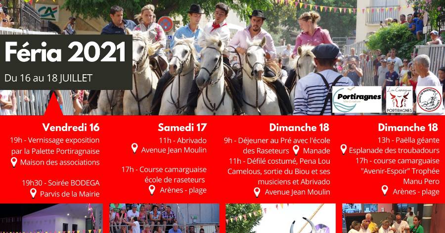 Portiragnes - La Féria de Portiragnes débute vendredi 16 juillet 2021 !