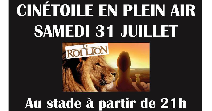 Saint-Thibéry - Projection sur écran géant du film le roi lion ! Le 31 juillet 2021