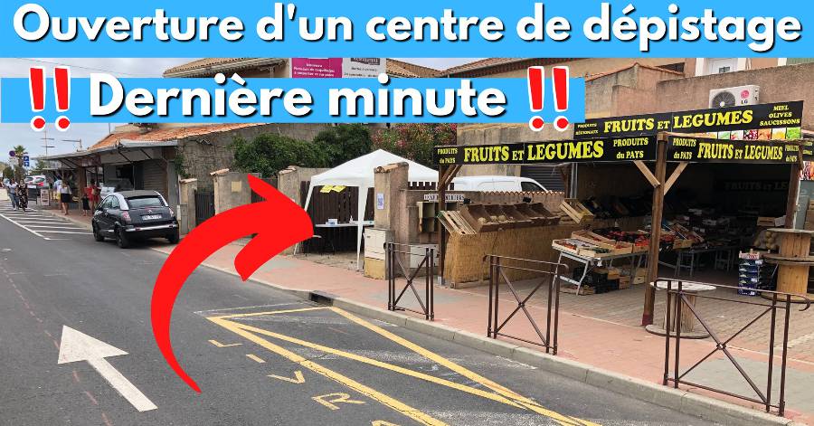 Portiragnes - Nouveau ! Ouverture d'un centre de dépistage à Portiragnes plage.