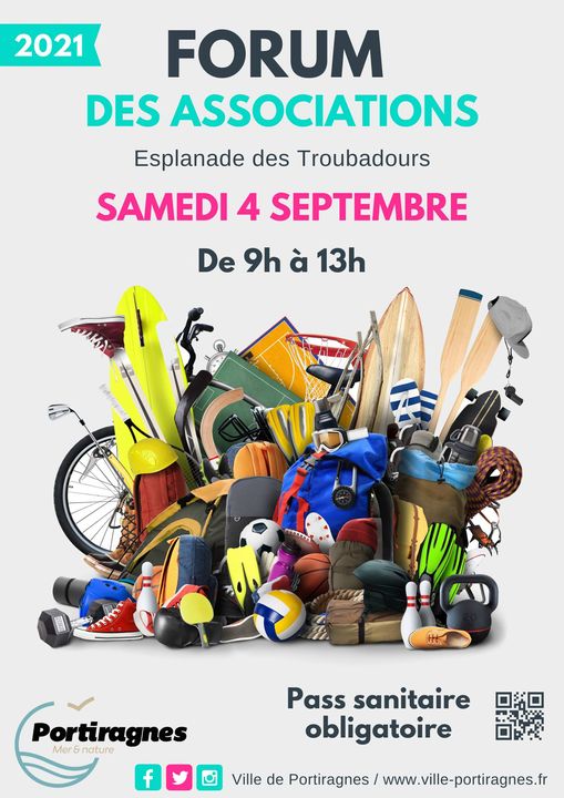 Portiragnes - Le Forum des associations aura lieu le 4 septembre 2021 !