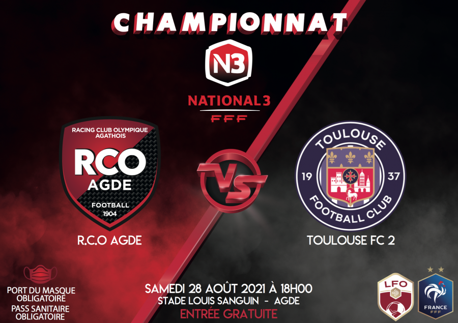 Agde - National 3 - Agde vs Toulouse FC2 : Samedi 28 août à 18h !
