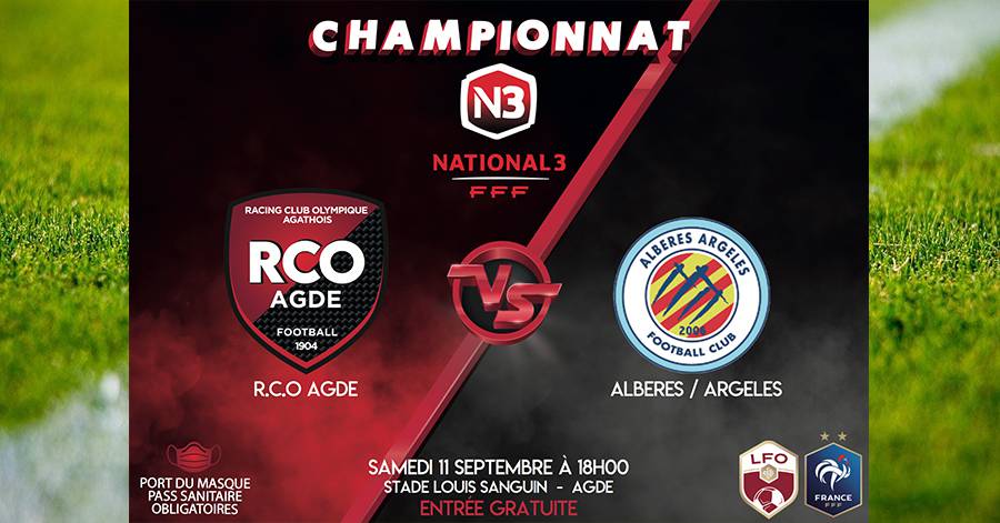 Football Agde - Le RCOA reçoit Albères/Argelès pour le championnat de National 3
