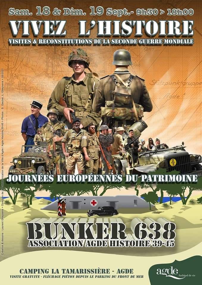 Cap d'Agde - Le bunker 638 est ouvert à la visite les 18 et 19 Septembre 2021 !