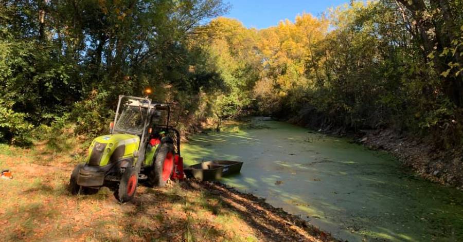 Florensac - Travaux d'entretien du cours d'eau de la Pissine à Florensac