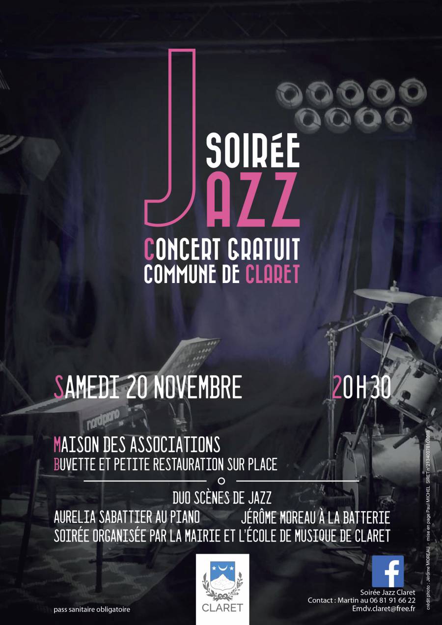 Hérault - Un concert de jazz gratuit à Claret le 20 novembre prochain !