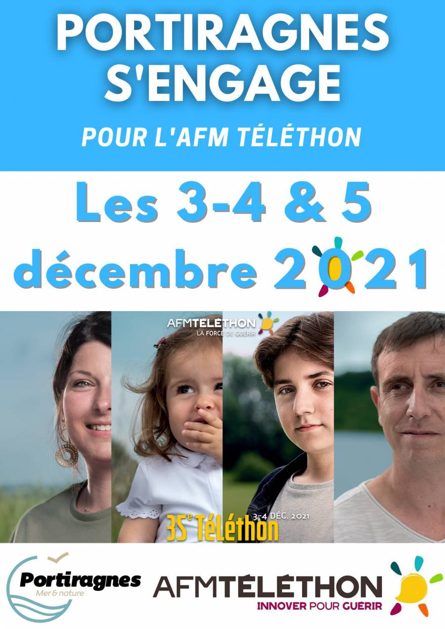 Portiragnes - Téléthon 2021 - La ville s'engage pour une grande cause !