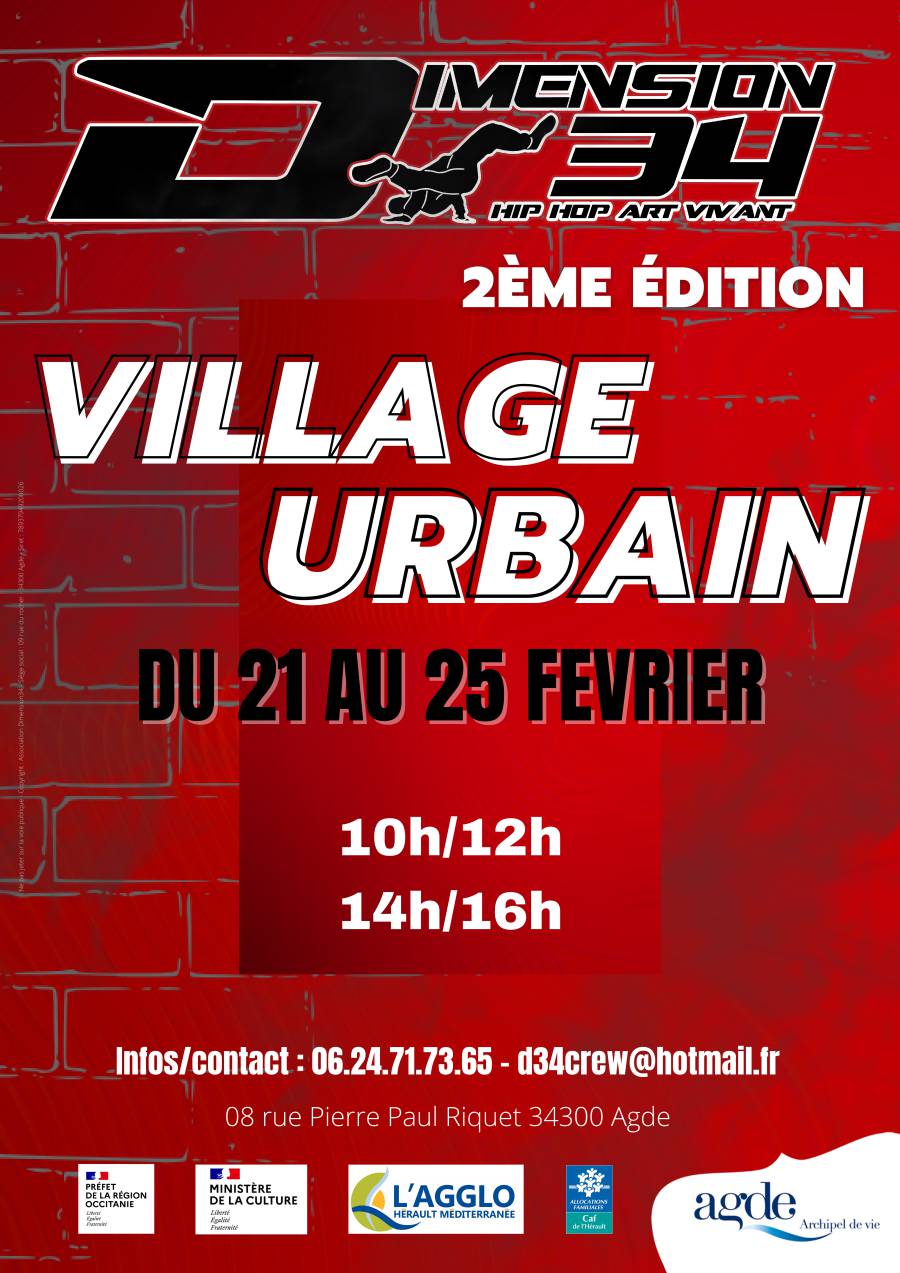 Agde - 2ème édition du village urbain à Agde du 21 au 25 février 2022